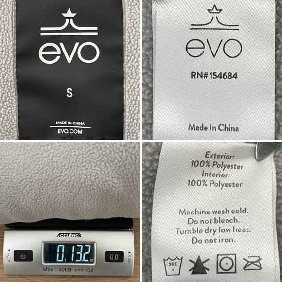 Evo Fleece Jacket Women Small Gray Ballard Polartec Pockets Mock Neck Midlayer - Picture 14 of 14